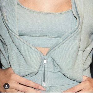 SKIMS Waffle Scoop Bra in Mineral